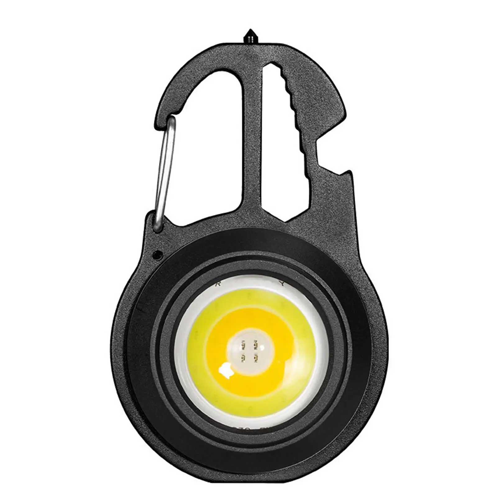 

Portable Luminous Mini Flashlight Ultra-light Keychain COB Work Lamp USB Rechargeable Outdoor Camping Light With Corkscrew Black