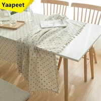 cotton linen tablecloths rustic rectangular tablecloths birthday party table decorations home decor fireplace countertop mats