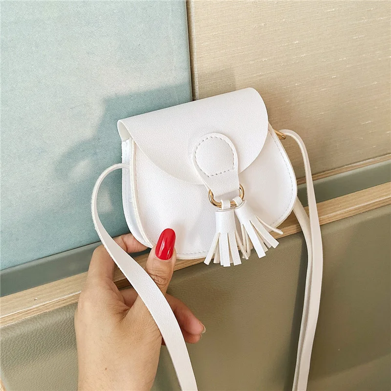 

Cute Princess Accessories Kids Coin Purse Handbags Cute Girls Baby Tassel Crossbody Bags PU Leather Children Small Shoulder Bag