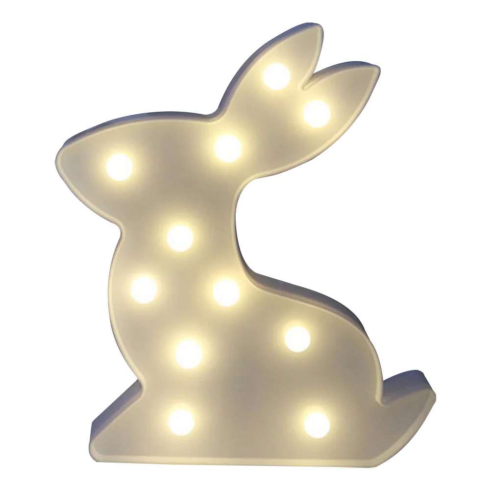 

Creative Rabbit Shaped Night Light Desktop LED Night Light without Battery for Party
