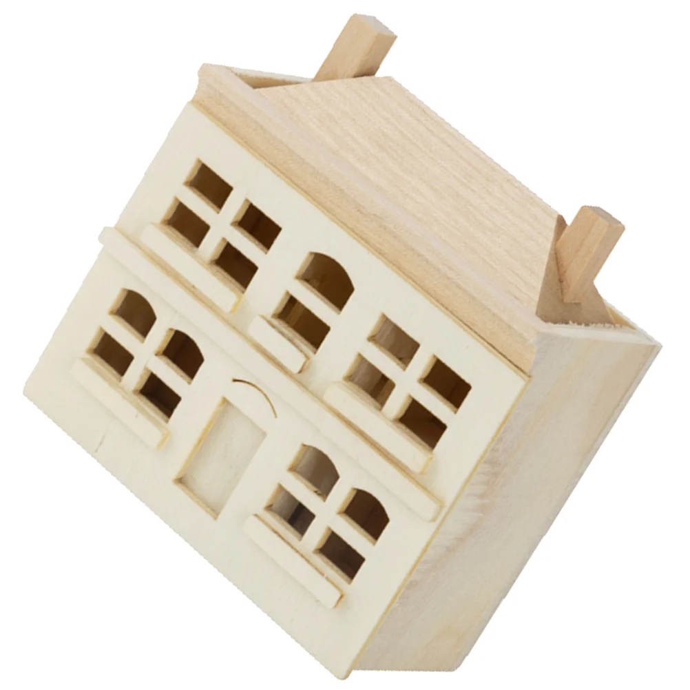 

Miniature House Wooden Villa Ornament Mini House Decor Wooden Villa Model House Model