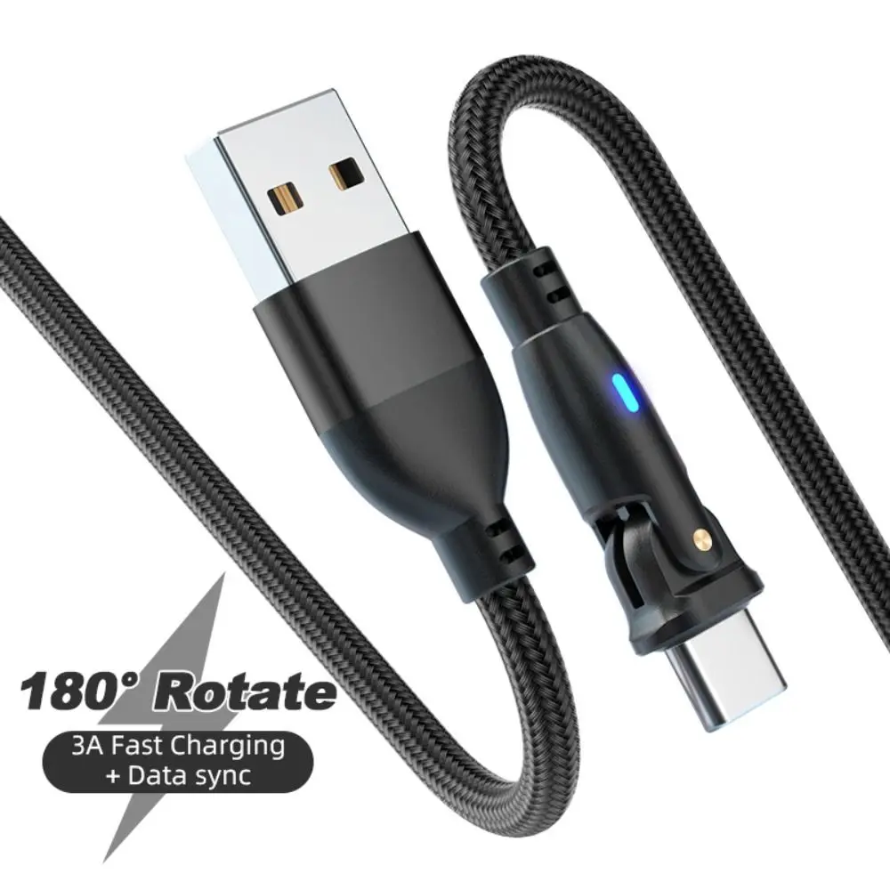 

180 ° Rotation 180 Rotate Type C Cable Micro/Type C/IOS Elbow 180 ° Elbow Data Cable Data Cable Fast Charging