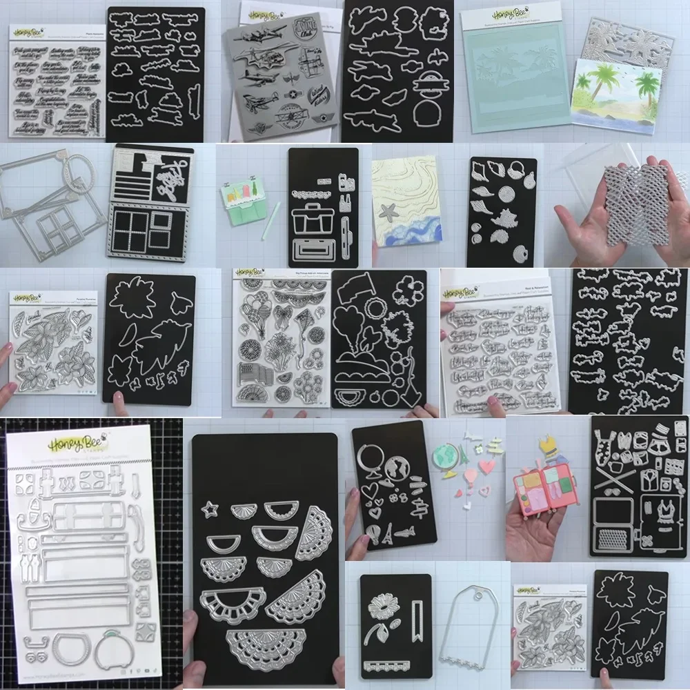 Разные типы высекальных штампов и трафаретов для оформления фотографий шаблон