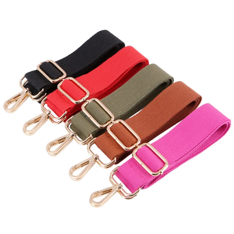 Bag Strap Cotton Webbing Solid Color Bag Belt Adjustable Women's Sag Straps Shoulder Crossbody Bag Strap Accessories Bag Strap