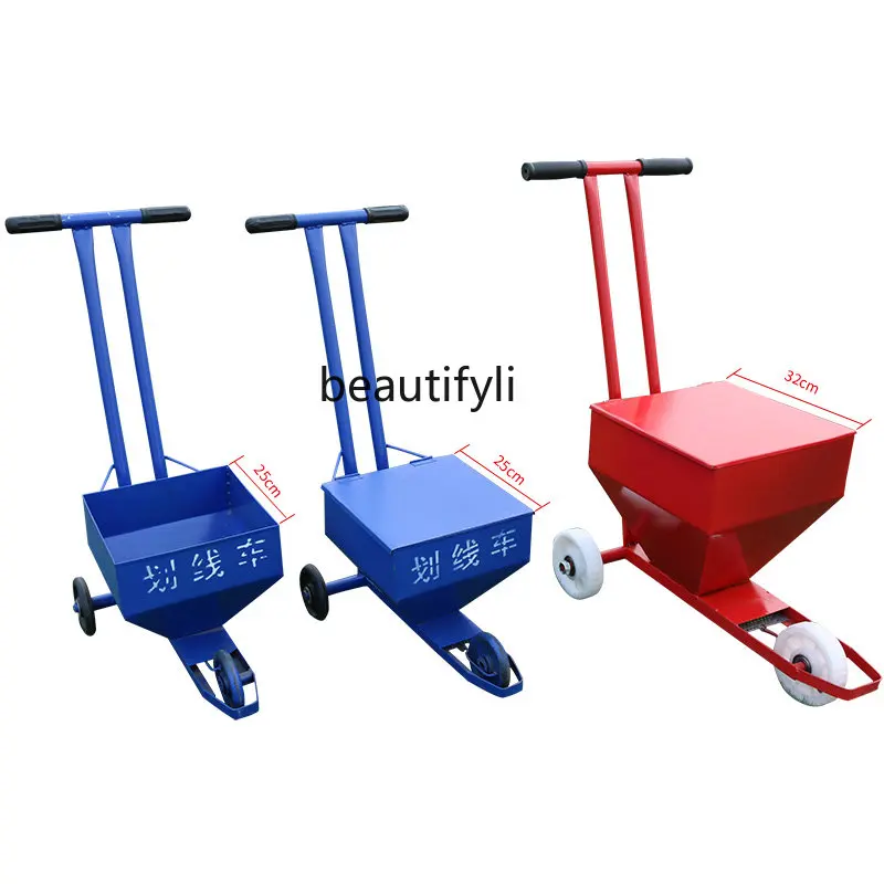 

yj Road Line Marking Cart Construction Site Ash Spreader Ash Spreading Line Tool Ground Line-Tracking Car