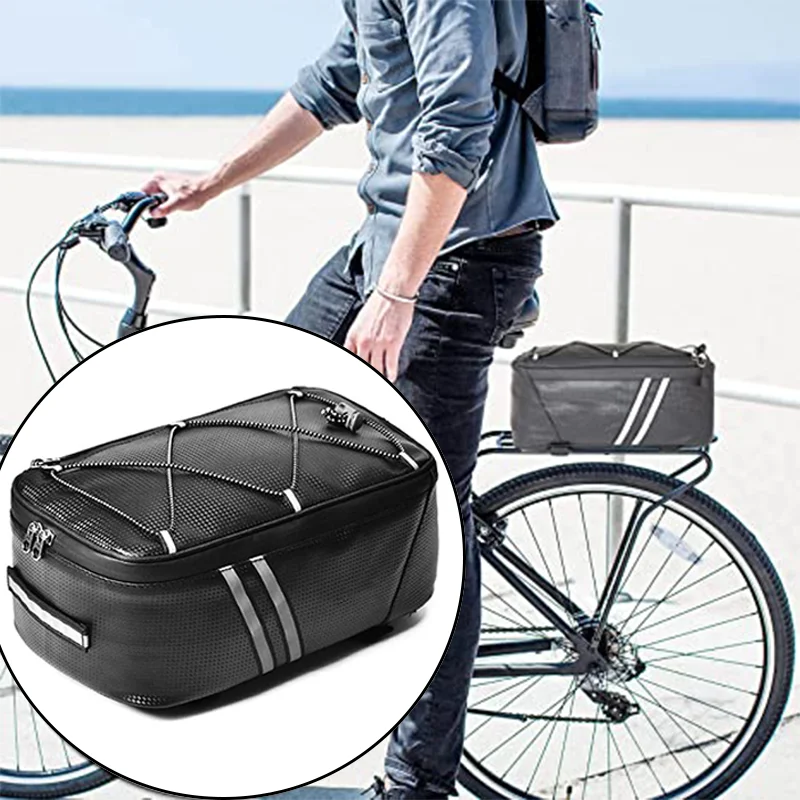 

Bicycle Commuter Bag Bike Rack Bag Waterproof Rain Cover bike accessories rear seat Back Seat Carrier Saddle Travel Cycling