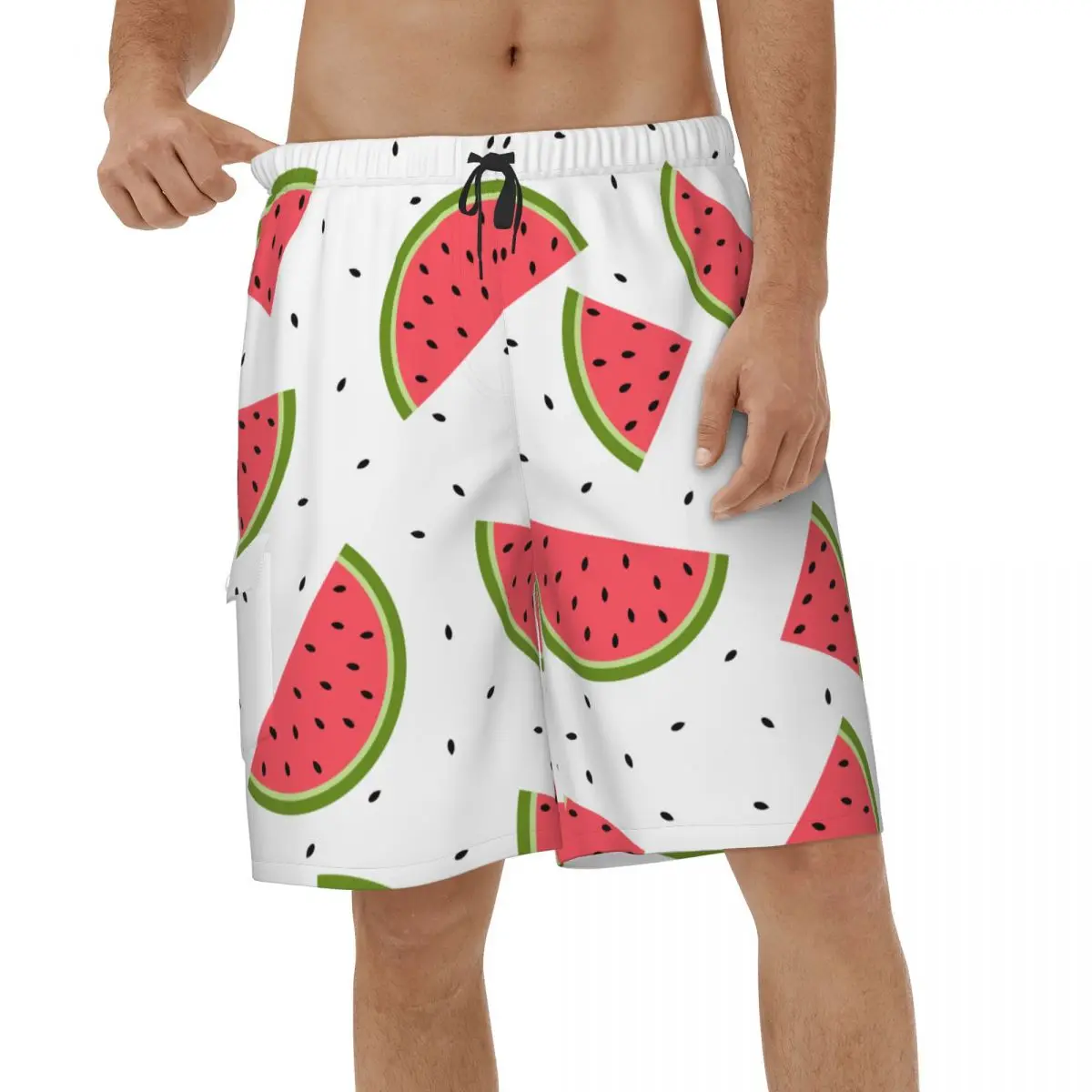 

Cute Summer Fruits Watermelon Shorts Quick Dry Mens Swimwear New Male Briefs