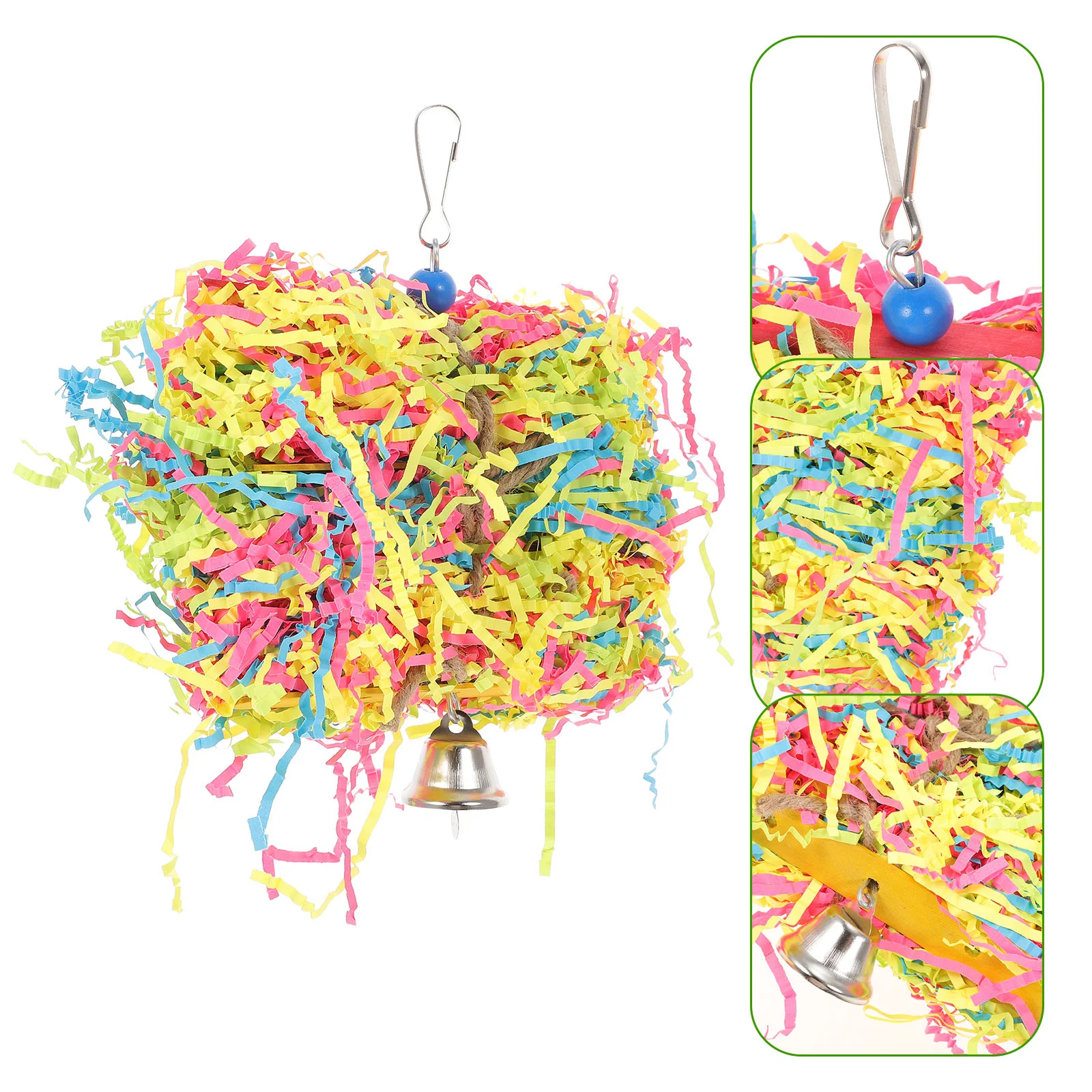 

Hanging Parakeet Chew Bird Bell Pendant Bird Cage Pendant for Decorate