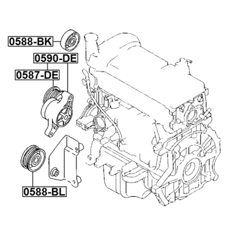 ZJ38-15-980 металлический натяжитель ремня для Mazda 2 2007 л/л-2015