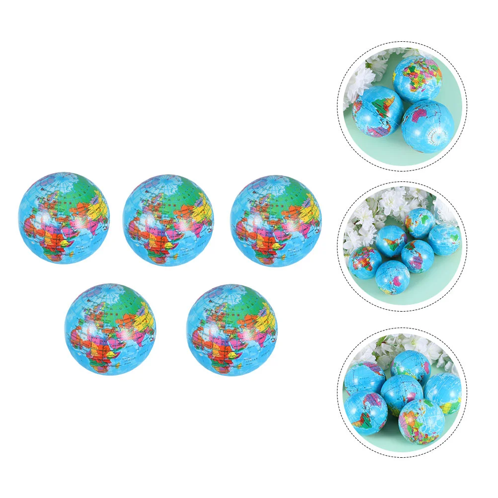 

10Pc World Globe Squeezable World Balls for Kids World Globe Earth PU Globe Party