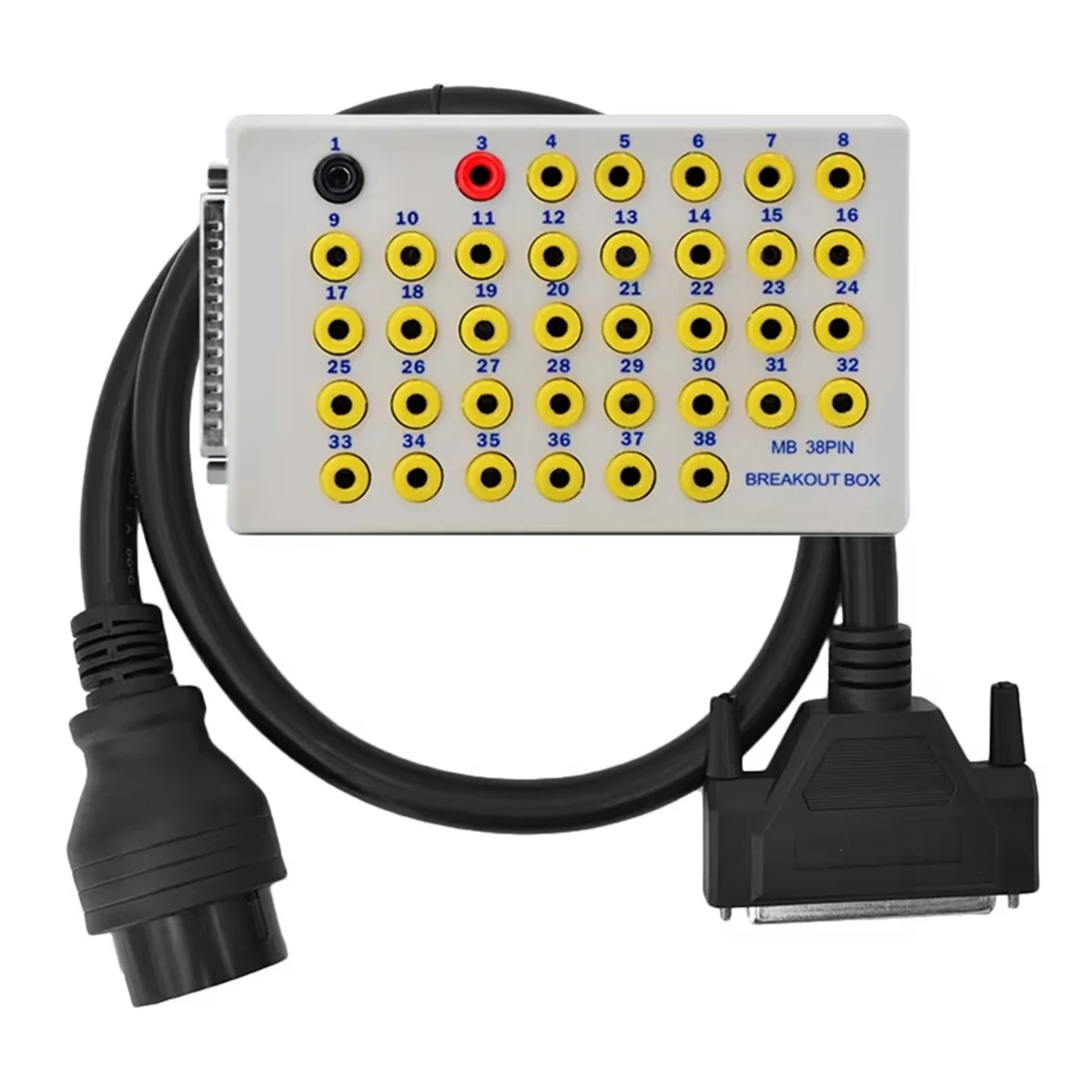 Фото Новый 38-контактный OBD Breakout Box OBD2 тестер линейного сигнала детекторы протокола CAN Data Link диагностический инструмент для автомобиля №2