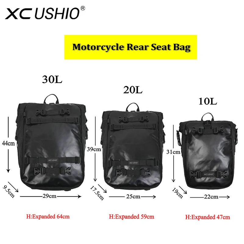 

Сумка для заднего сиденья мотоцикла XC USHIO, многофункциональный водонепроницаемый рюкзак для мотокросса, вместительный, 4 в 1