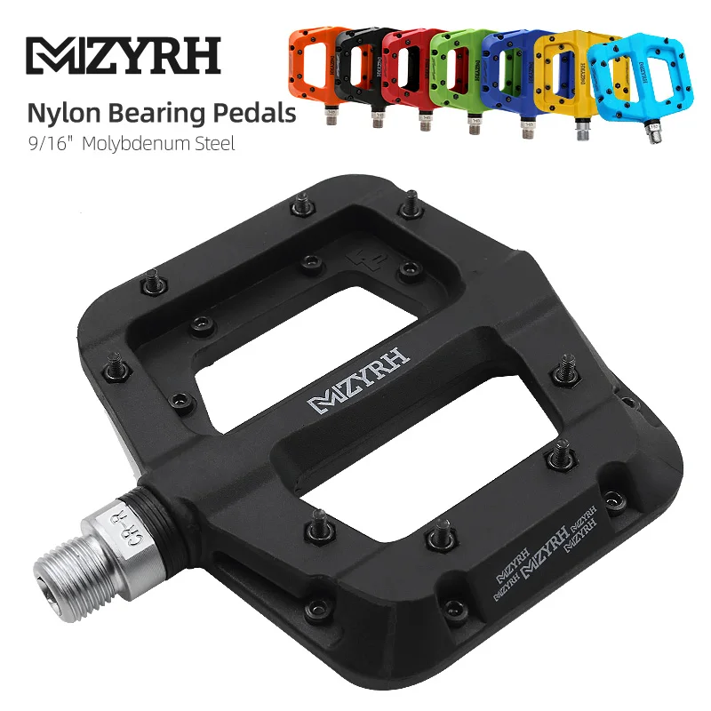 

MZYRH Bicycle Pedals Ultralight Nylon Sealed Bearings Road Bmx Mtb Bicycle Pedals Non-Slip Waterproof Bicycle Accessories