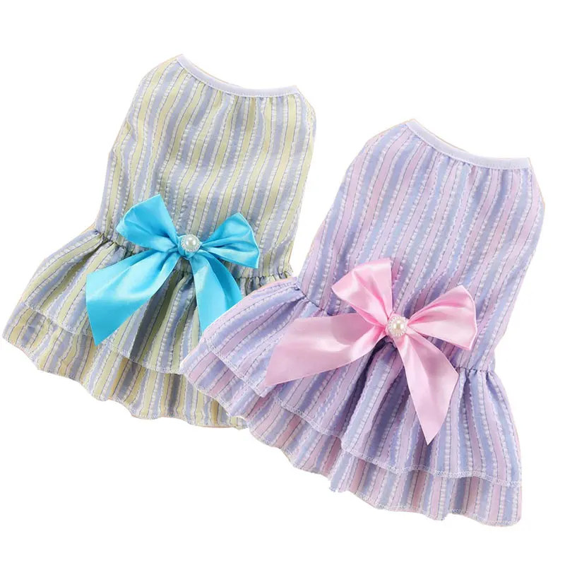 

Pet Skirt Bow Pearl Lovely Dress Spring Summer Pets Dog Lace Tullle Dress Small Dogs Cats Party Birthday Wedding Bowknot Dresses