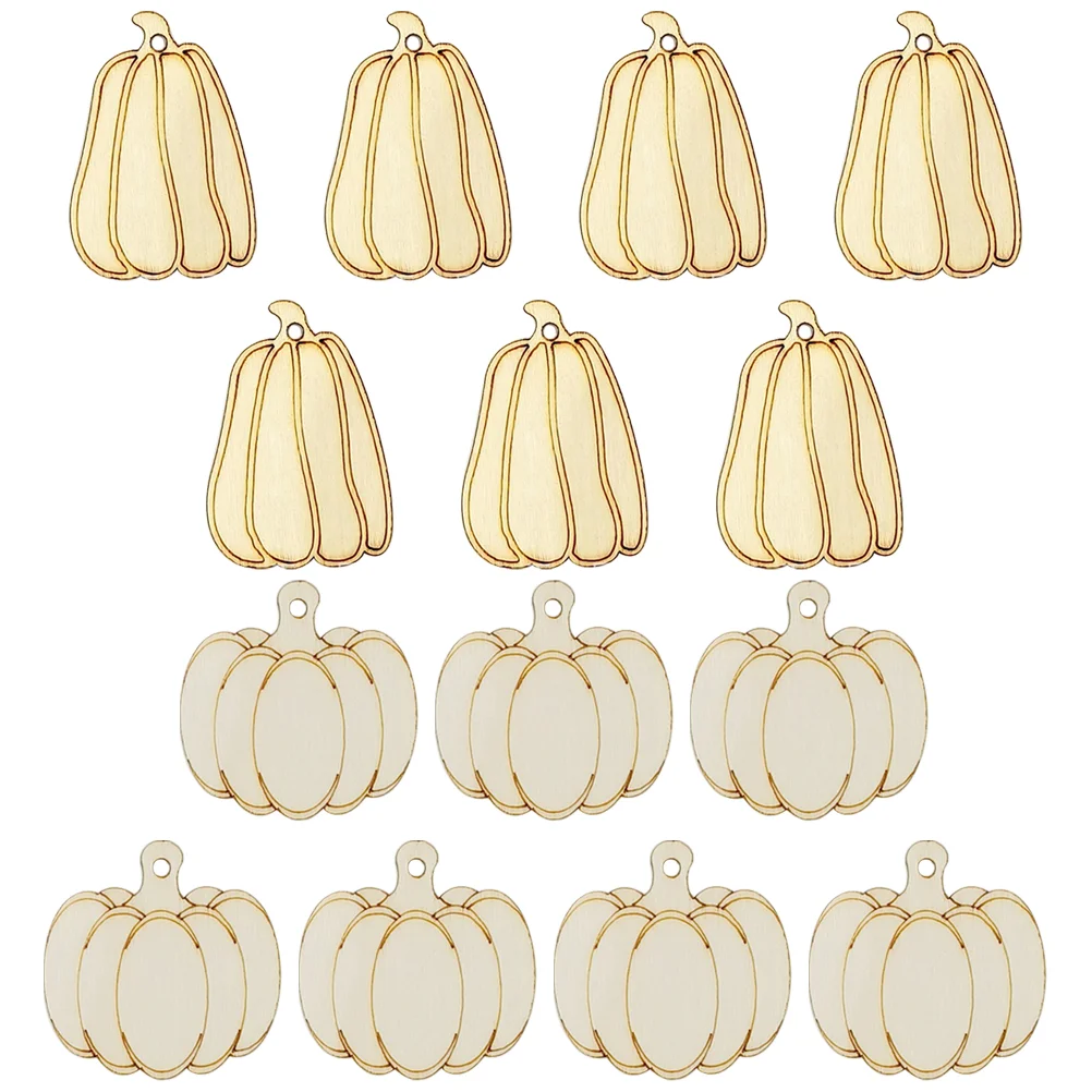 

50 Pcs Pumpkin Chips DIY Wooden Unfinished Slices Halloween Decor Ornaments Accessories