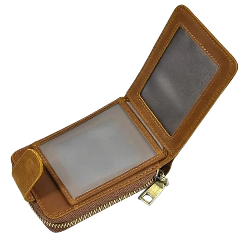 Мужской кожаный кошелек с зажимом для денег