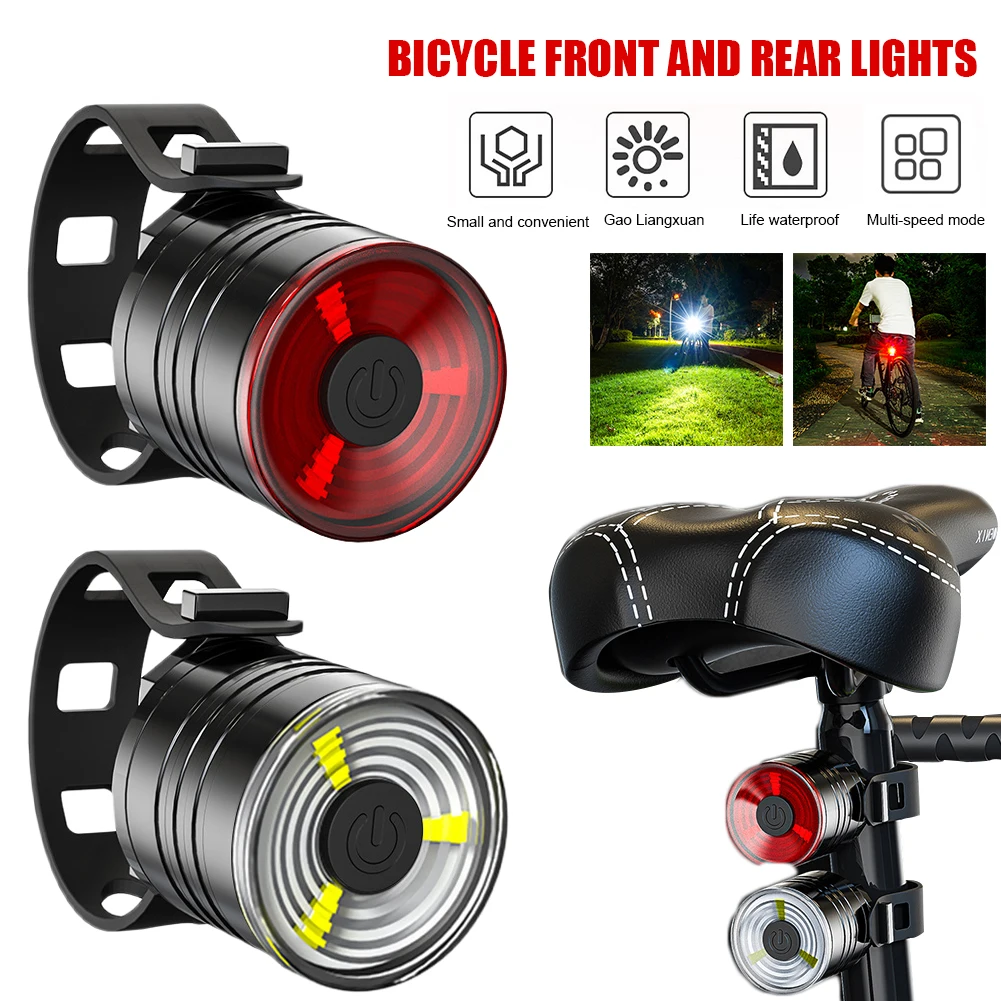 

Professional Bicycle Tail Lights LED Safety Warning Light with 3 Modes Waterproof Bike Front and Taillights Bicycle Accessories