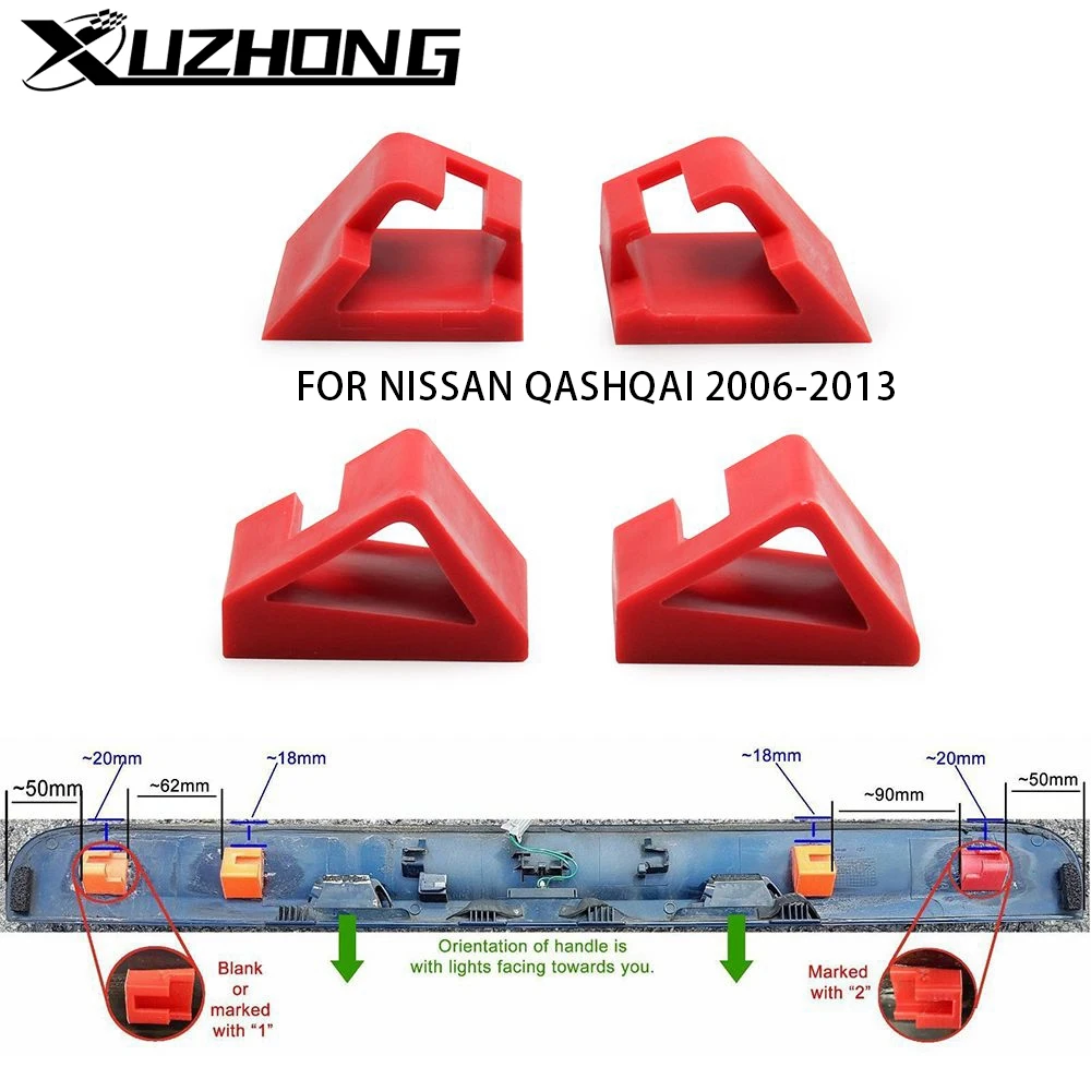 

4PCS Car Rear Boot Handle Tailgate Repair Clips For Nissan QASHQAI 2006-2013 Auto Fastener Replacement Kit