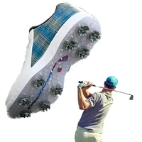new waterproof golf shoes men luxury golf sneakers for men size 38 45 spikes sport shoes for golfers jogging walking sneakers