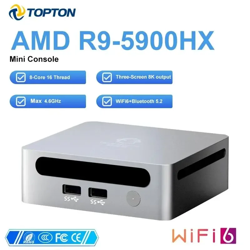 Фото Классический высококачественный игровой ПК AMD R-yzen 9 5900HX 7 7730U Windows11 DDR4 3200 МГц NVMe Настольный компьютер NUC HTPC Аксессуары №5