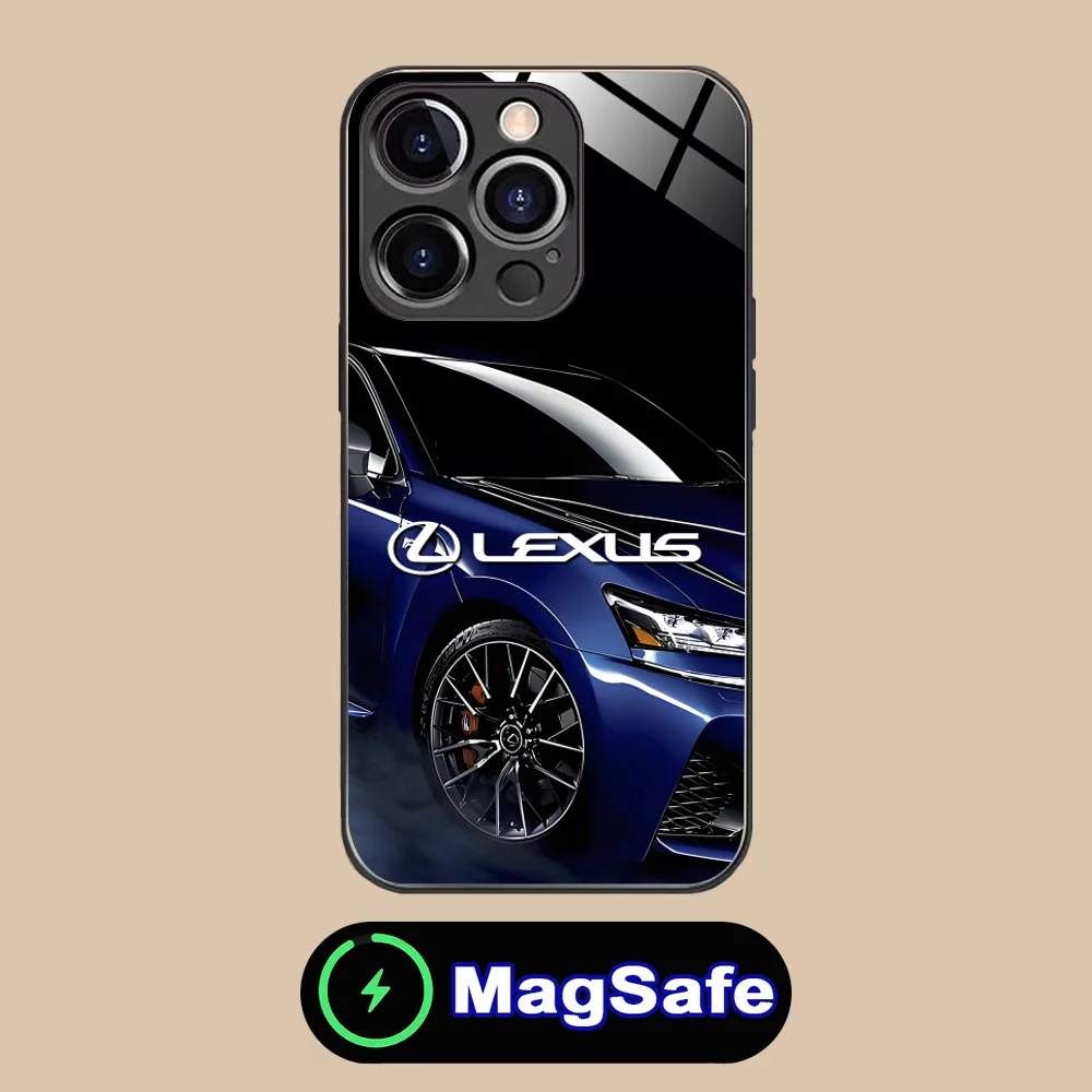 Чехол для мобильного телефона L-Lexus-S для iPhone 16, 15, 14, 13, 12, 11 Pro Max Plus Mini MagSafe, беспроводная зарядка, стеклянные мобильные телефоны, смартфон (art.: 3920cbef71832) - 3920cbef71832