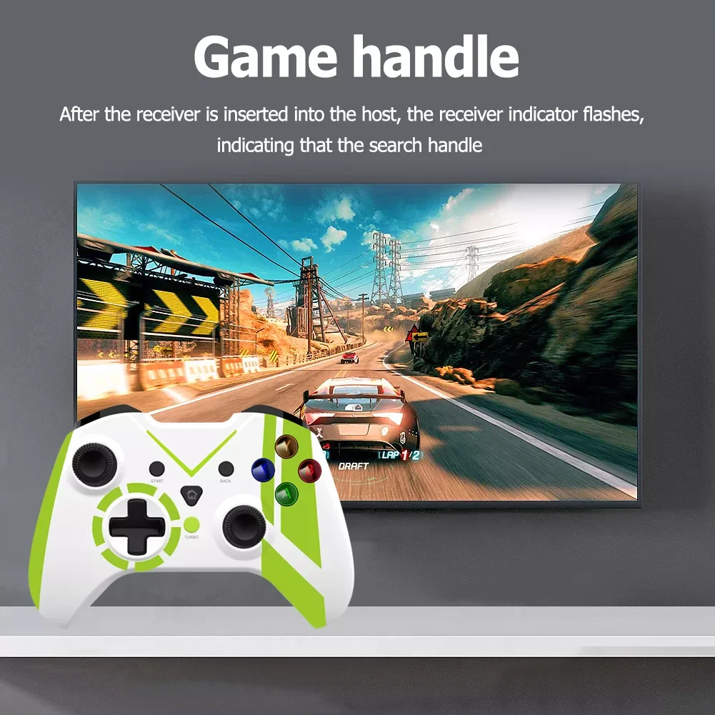 

Game Controller Professional Wireless Controller Dual Vibration with Six Axes with USB Data Cable for Xbox One Windows 10/8/7
