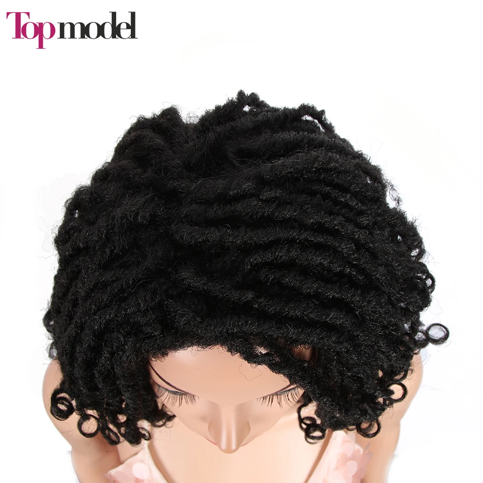 Парик для верховой модели Dreadlock Плетеный парик твист черный коричневый Короткие