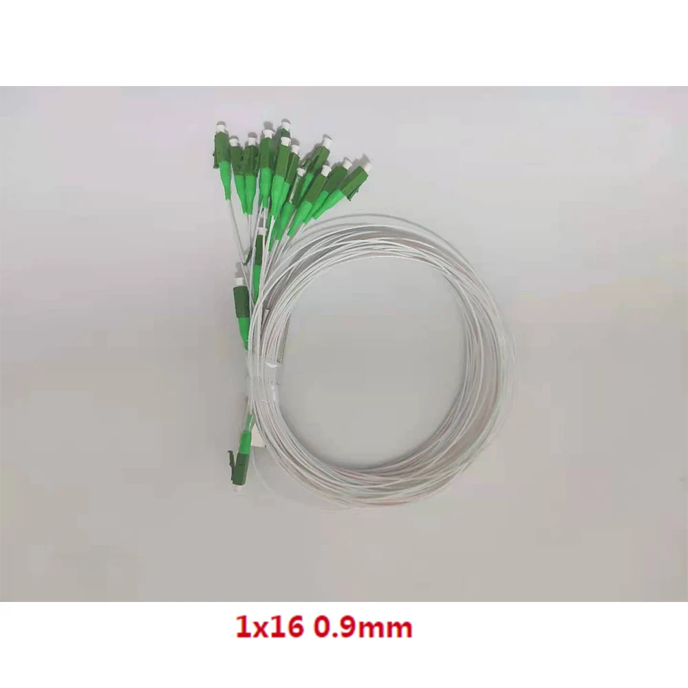 

Оптоволоконный сплиттер PLC1x16 LC/APC SM 0,9 мм G657A1, ПВХ, 1 м