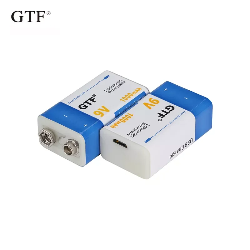 

NEW2023 9V 1000mAh li-ion Rechargeable battery Micro USB Batteries 9 v lithium for Multimeter Microphone Toy Remote Control KTV