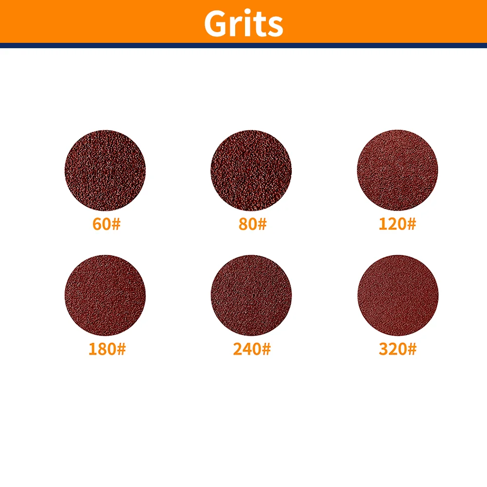 60 шт. 5-дюймовые шлифовальные диски с крючком и петлей шлифовальная бумага