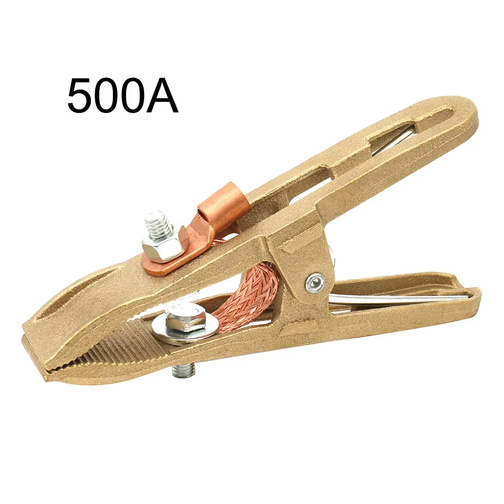 

260A/300A/500A Brass Ground Clamp For Welding Cable Holder Full Copper 5.91*3.15*1.18 Inch For Argon Arc Welding Machine