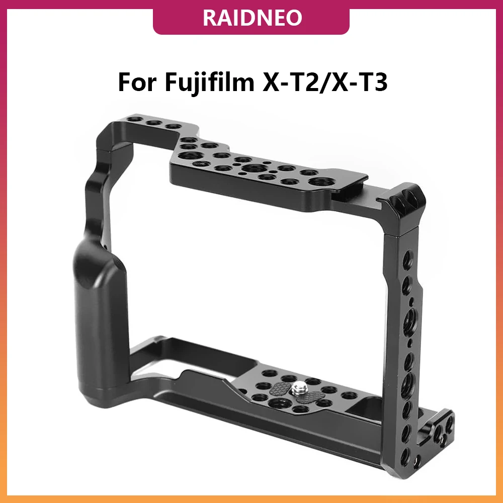 XT2 XT3 Camera Cage for Fujifilm X-T2 X-T3 Accessory Extension Frame Cold Shoe Mount 1/4'' -20 ARRI Hole Protective |
