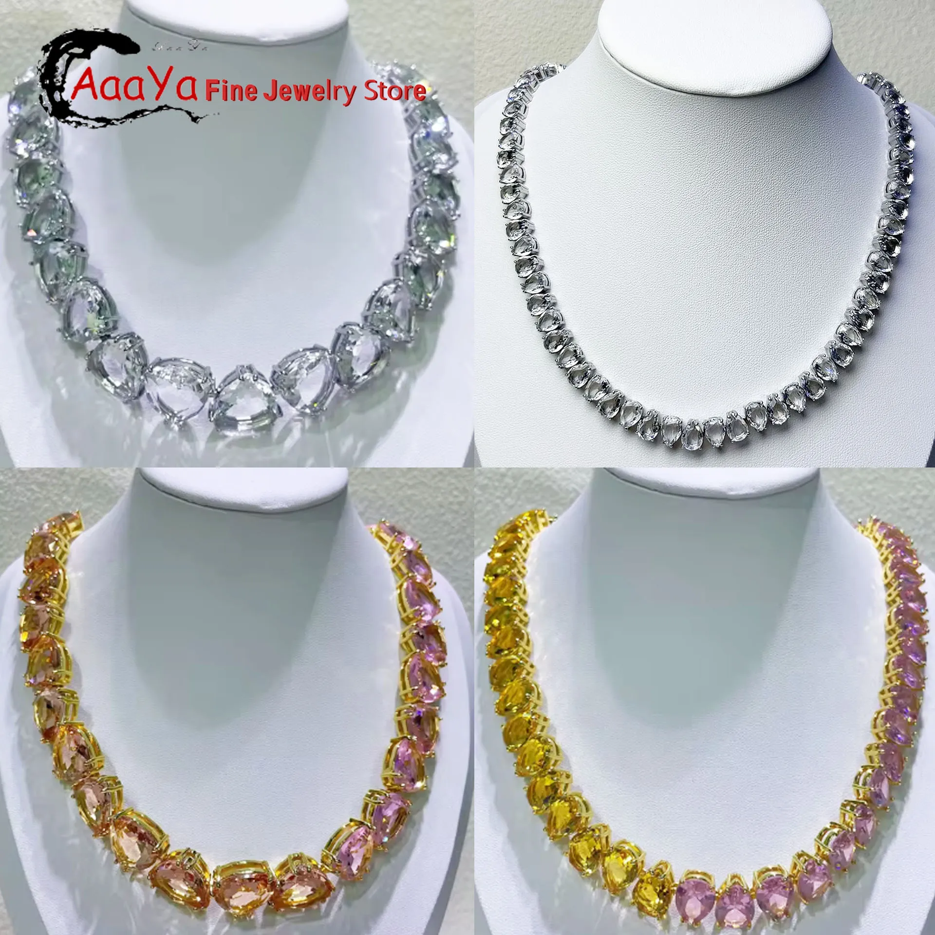 Оригинальный комплект изящных ювелирных изделий 2024 для женщин меняющий цвет