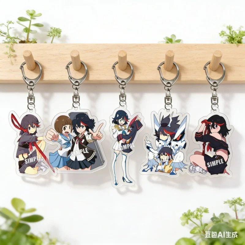 Фото 6CM Q-версия KILL la KILL Аниме HD Акриловый брелок Ryuko Matoi Satsuki Kiryuin Сумка Автомобильный брелок Вентилятор Аксессуары Подвеска Подарки №1