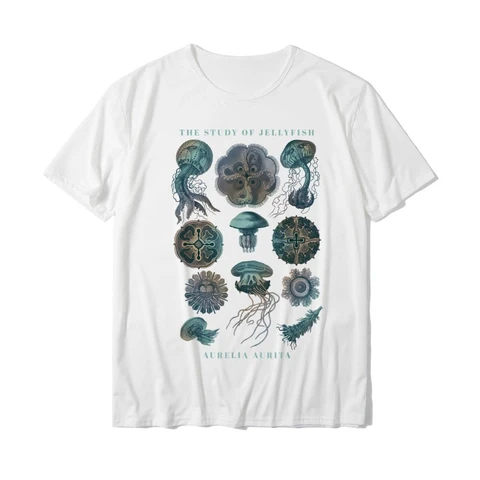 Высококачественные мужские футболки, повседневная рубашка на День Земли, обучение медузы, рубашка для дня рождения