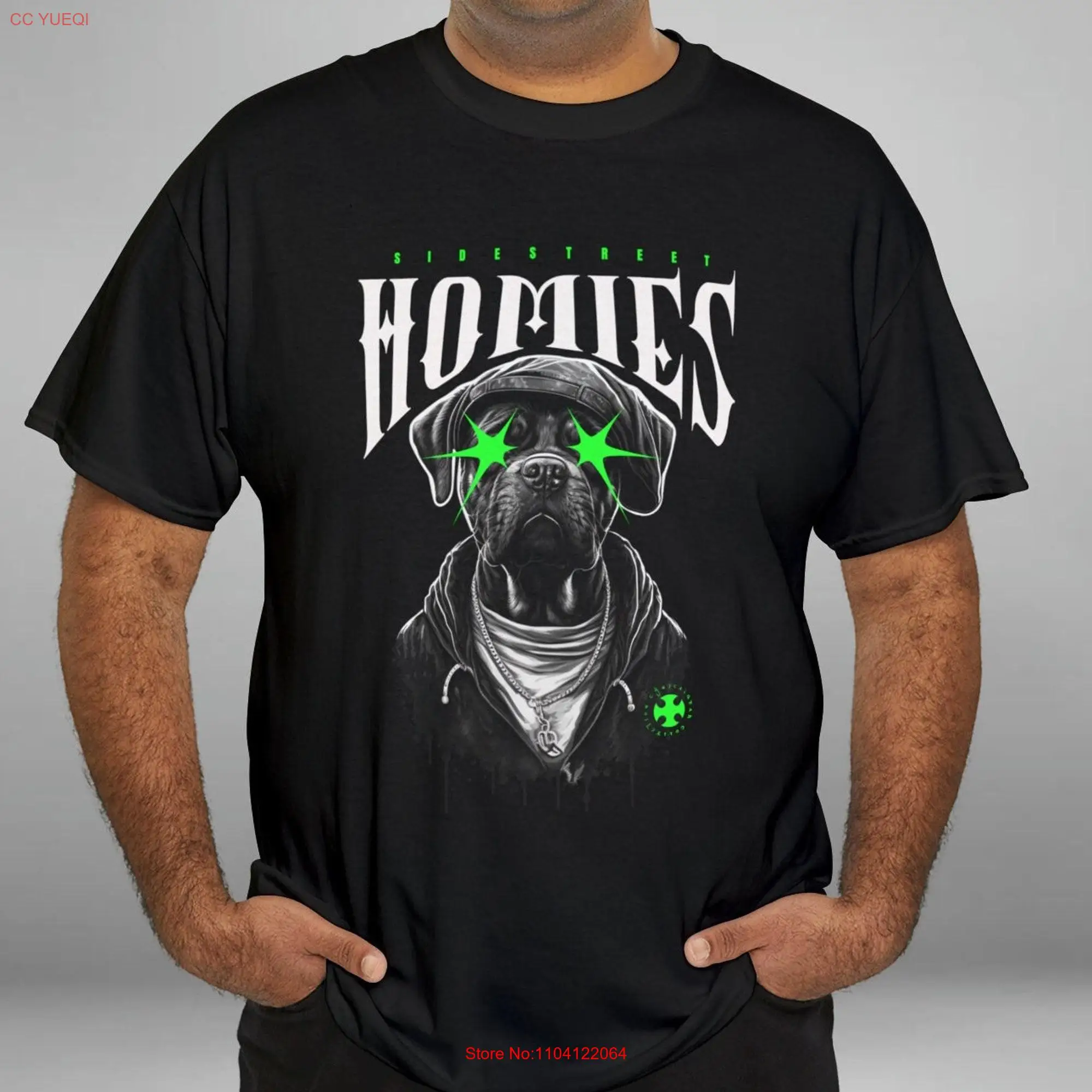 Уличная Толстая хлопковая Футболка Homies с длинным или коротким рукавом