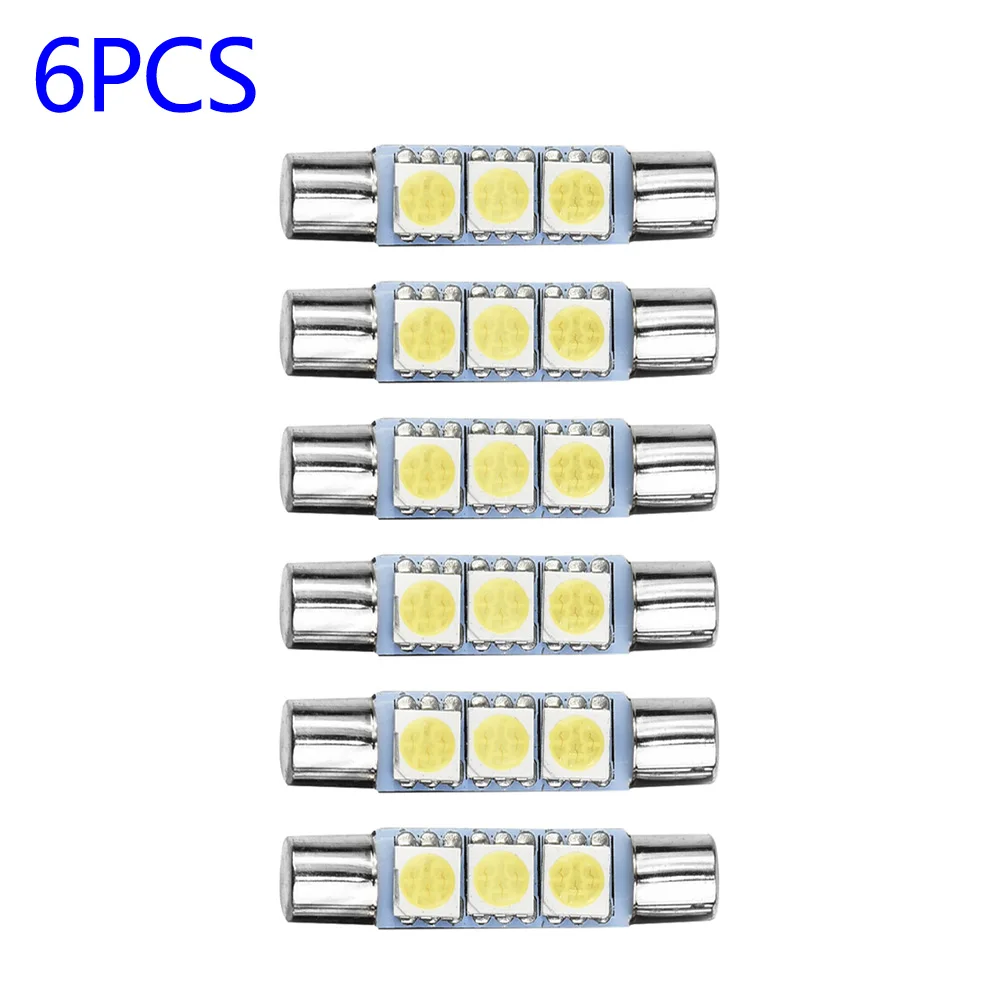

6 шт., Сверхъяркие Ксеноновые белые лампы 5050 3-SMD 6641 6614F