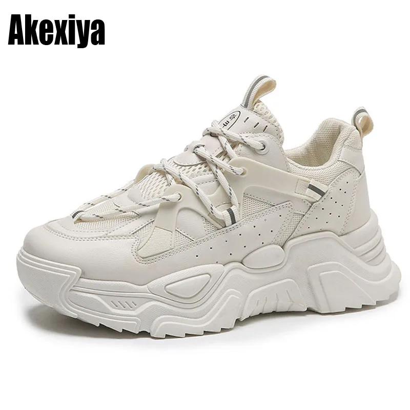 

Женские кроссовки на платформе Old Dad, черные, белые или розовые дышащие кроссовки на плоской подошве, модель BC4723 на осень, 2022