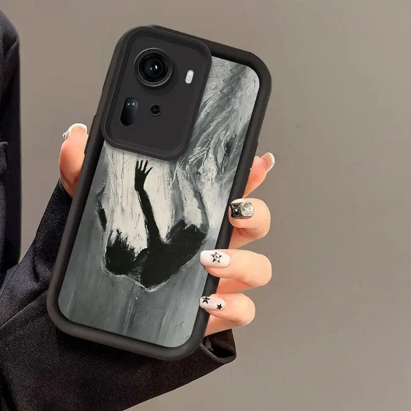 Reno11 масляная живопись Противоударная фотография для OPPO Reno 11Pro 10ProPlus 10 9 9Pro 8T 8 8Pro 8Lite