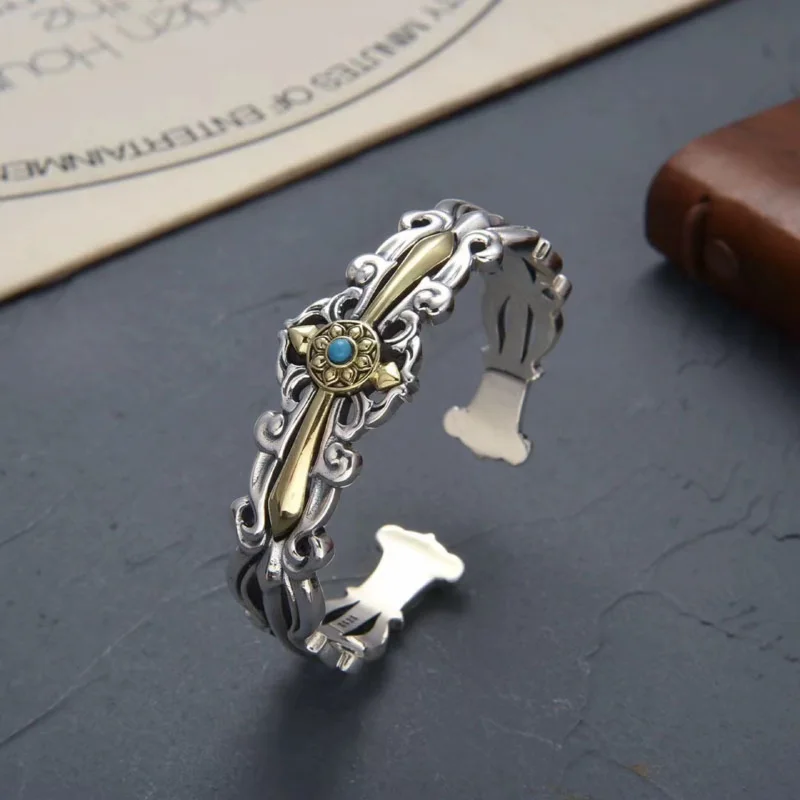 

RJ серебряный цвет персонализированный Подсолнух браслет Модный Ретро стиль маленький свежий медный инкрустированный Открытый браслет ювелирные наборы