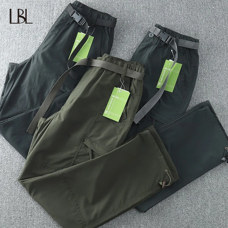 

Men's Cargo Pants Casual Multi Pockets Military Tactical Thin Pants Men Outwear Straight Spring Pants Combat Waterproof Trousers