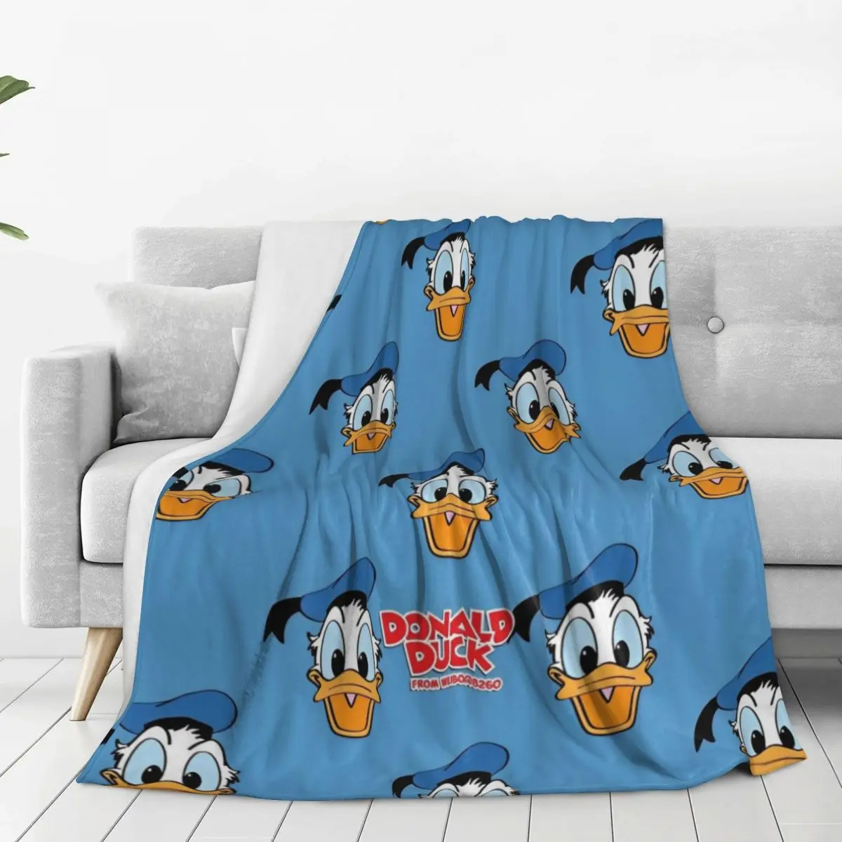 Одеяло Дональд Дак качественное мягкое одеяло с героями мультфильмов весеннее