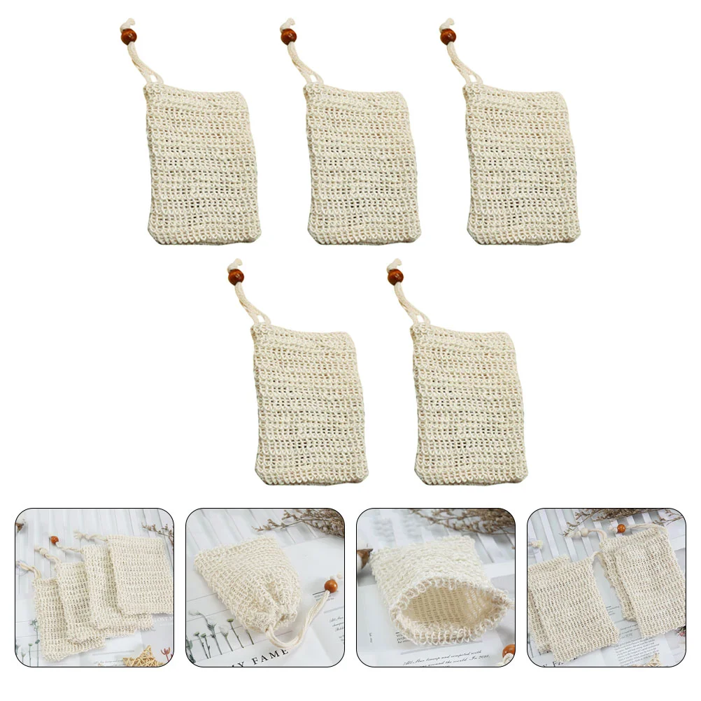 

5Pcs Sisal Bag Saver Net Bag Mesh Holder Mesh Bag Bubble Mesh Net Bags