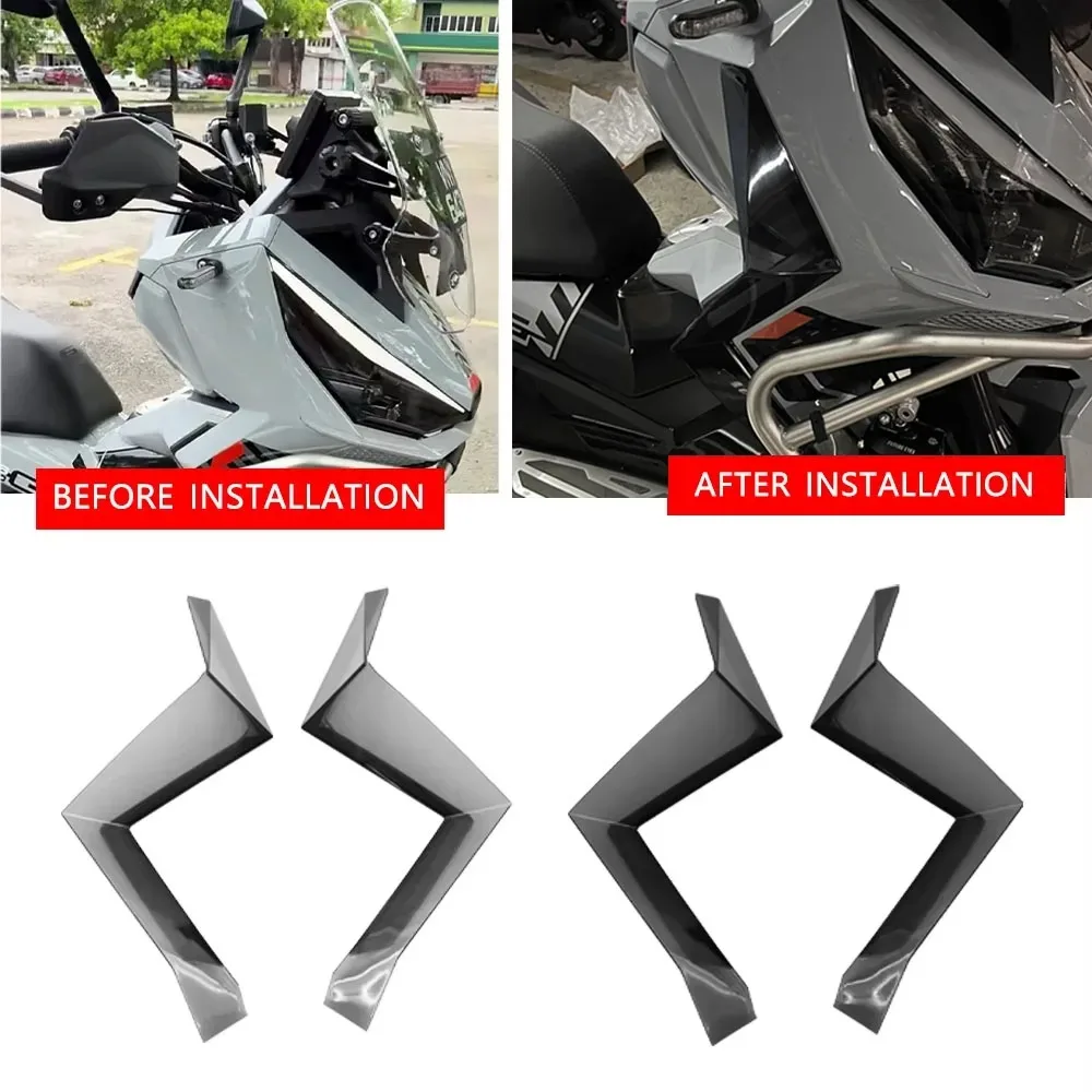 Ветровики-дефлекторы Flank Breeze Splitter Pod для мотоциклов Zontes 368G 2024 2025 2026, боковые ветрозащитные накладки (art.: 3920dae1ec8d2) - 3920dae1ec8d2