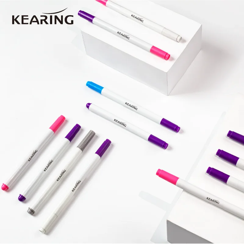

Kearing Disappearing Erasable Ink Fabric Marker Pen Cross Stitch Air Erasable Pen Tailor's Quilting Sewing Tools Dressmaking 2pc