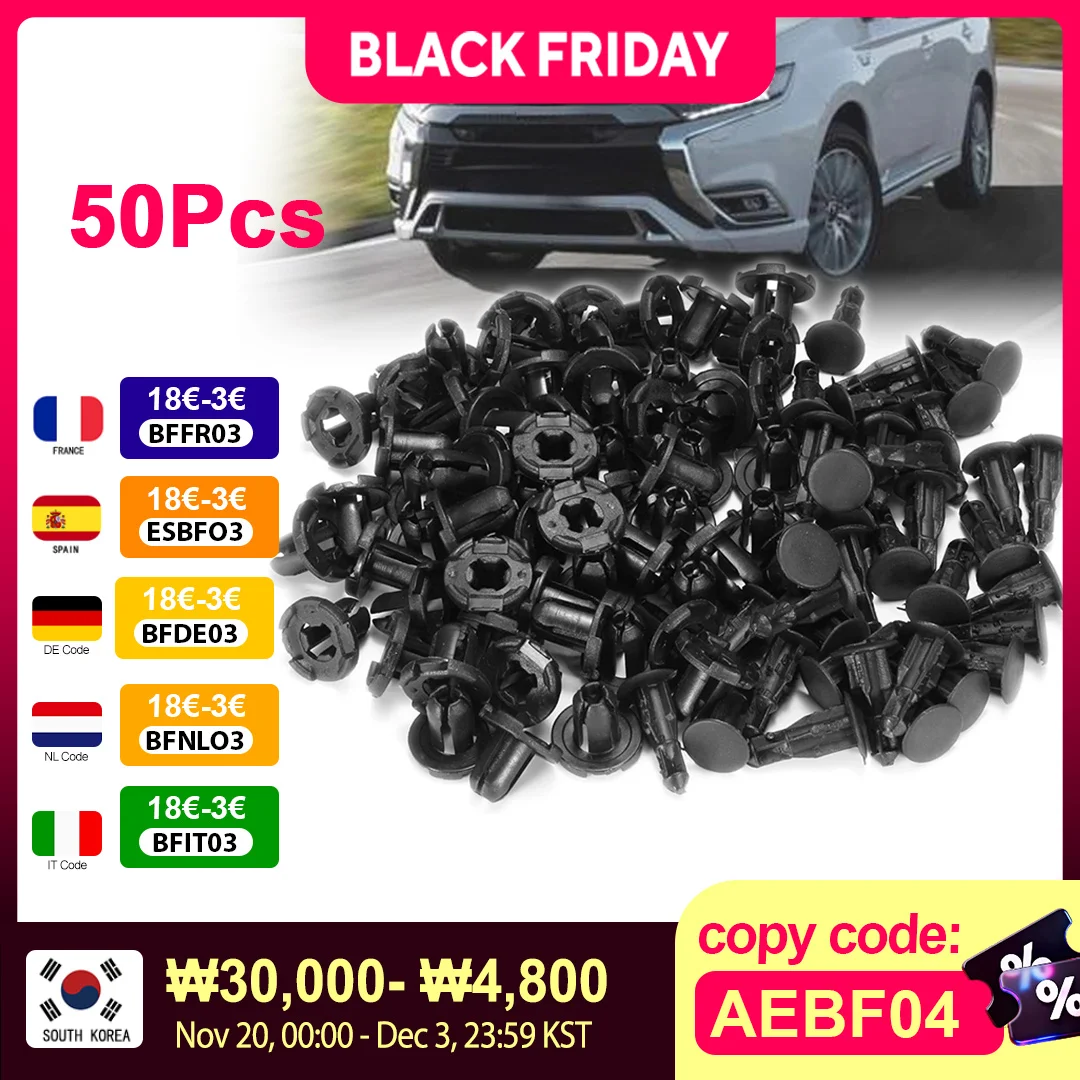 

50 шт. для Mitsubishi Endeavour Outlander 9 мм авто бампер пряжка крыла брызговик заклепки зажимы фиксатор