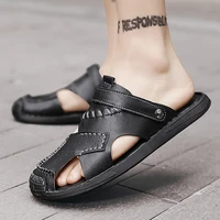 new summer genuine leather men sandals fashion roman sandals handmade men casual shoes platform outdoor mens beach sandals