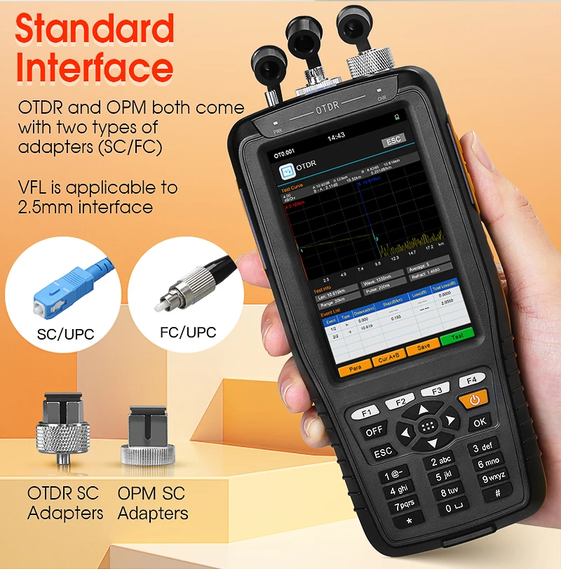 COMPTYCO Smart OTDR  1550nm  with VFL/OPM/OLS Touch Screen OTDR Optical Time Domain Reflectometer AUA28U/A
