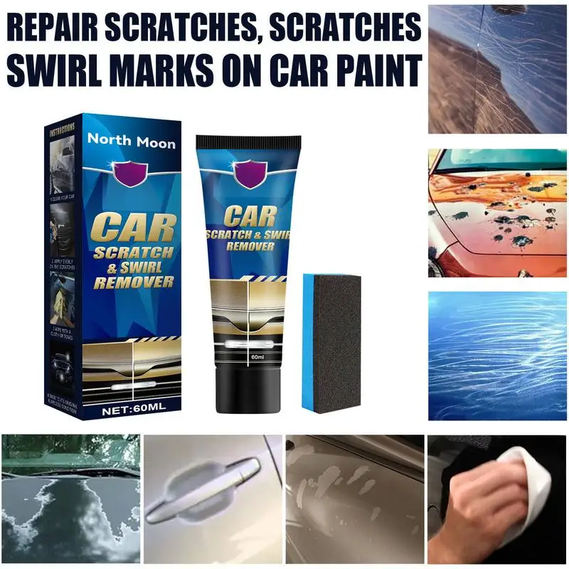 Car Scratch Repair Cream 60g Auto Body Paint Restorer Polishing Rubbing Paste Paint Care Swirl Mark Remover Auto Car Accessories