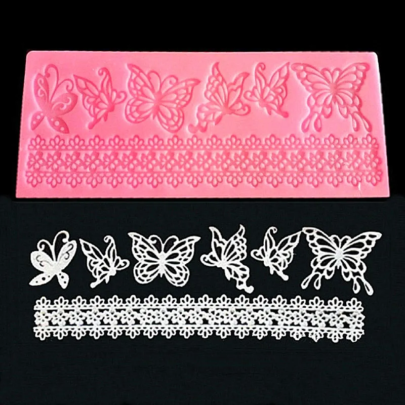 

Wedding Cake Silicone Beautiful Flower Lace Fondant Mold Mousse Sugar Craft Icing Mat Pad Pastry Cake Decorating Tools Bakeware